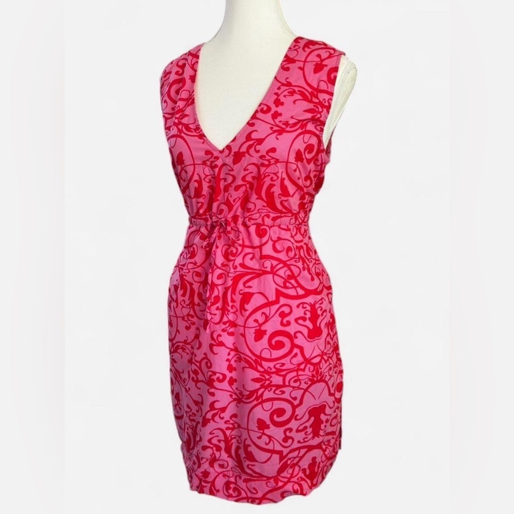 Swell by Cynthia Rowley Pink Swirl Cotton Mini Dress | Size L - Picture 4 of 9